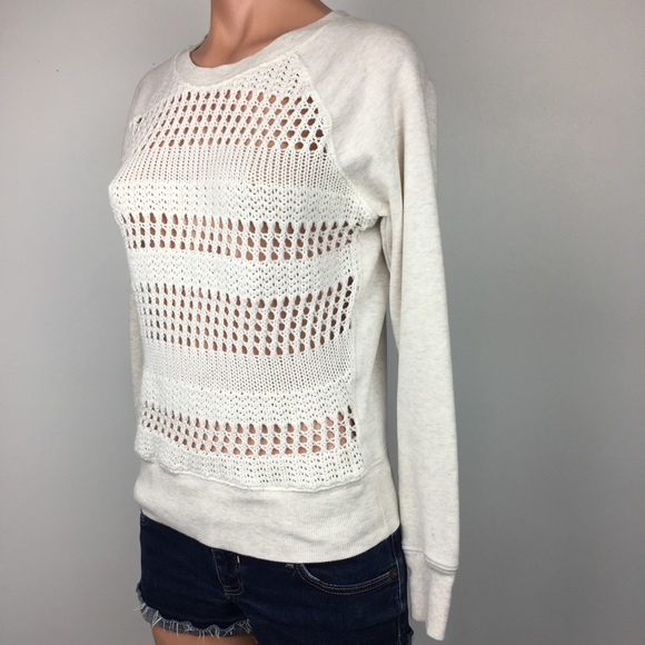 🛍 Aerie Knit Sweater Cream Size Small - Picture 5 of 8